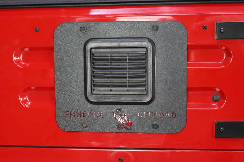 Fishbone Offroad — Fishbone Offroad 97-06 Jeep Wrangler TJ Tailgate Plate - Black Textured Powdercoat Aluminum - view 4