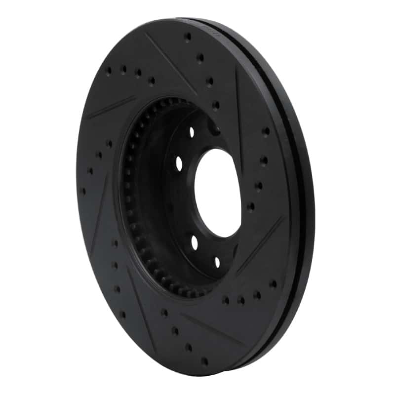 R1 Concepts — R1 03-05 Mazda 6 Front Left Drilled & Slotted Black Brake Rotor
R1 Brake Rotor Drill - view 4