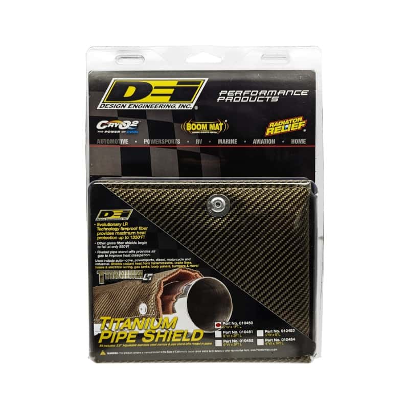 DEI — DEI Pipe Shield w/Stainless Steel Clamps - 6in x 12in - Titanium
Exhaust Heat Shield - view 4