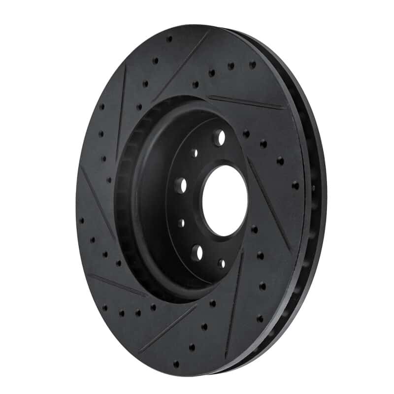 R1 Concepts — R1 16-25 Cadillac CT5 Front Right Drilled & Slotted Black Brake Rotor
R1 Brake Rotor Drill - view 4