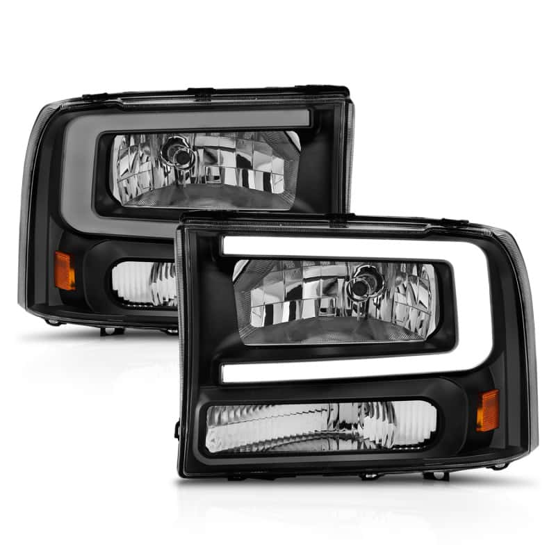 ANZO — ANZO 99-04 Ford F250/F350/F450/Excursion (excl. 99) Crystal Headlights - w/ Light Bar Black Housing
Head Light Set
HdLtSet - view 3