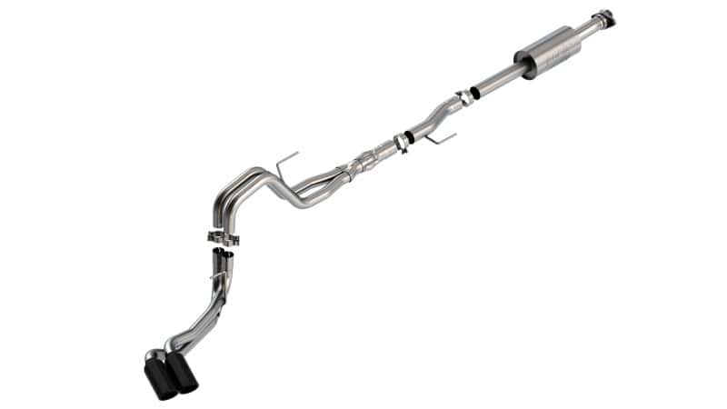 Borla — Borla F-150 2021 5.0L 4dr CC SB EC STB Lariat/KR/Platnm/LTD 3/2.25 DSE Cat-Back ATAK Black CHR Tips
Cat-Back System - view 2