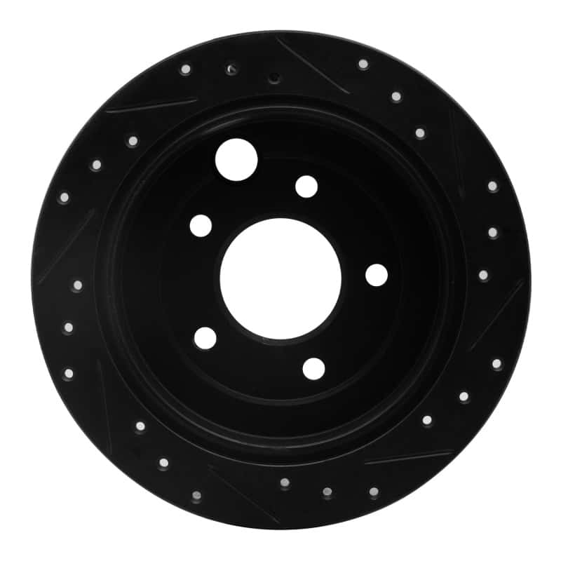 R1 Concepts — R1 95-02 Mazda Millenia Rear Left Drilled & Slotted Black Brake Rotor
R1 Brake Rotor Drill - view 5