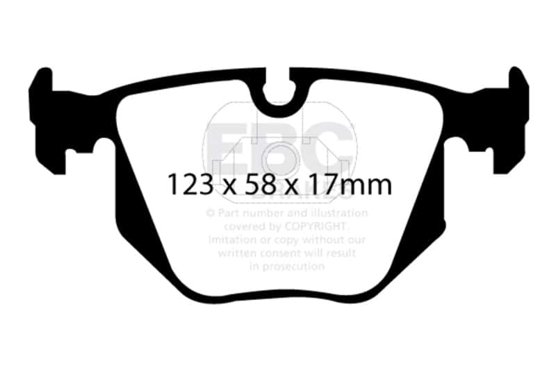 EBC — EBC 01-07 BMW M3 3.2 (E46) Redstuff Rear Brake Pads
Disc Brake Pad - view 1