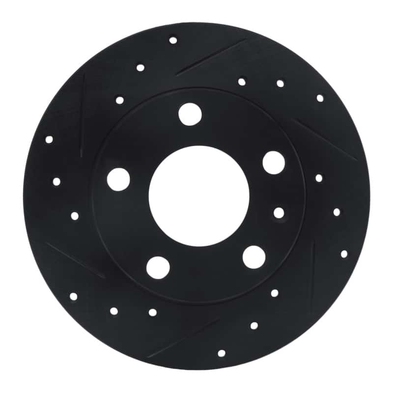 R1 Concepts — R1 02-06 Audi A4 (USA/Canada) Rear Left Drilled & Slotted Black Brake Rotor
R1 Brake Rotor Drill - view 1