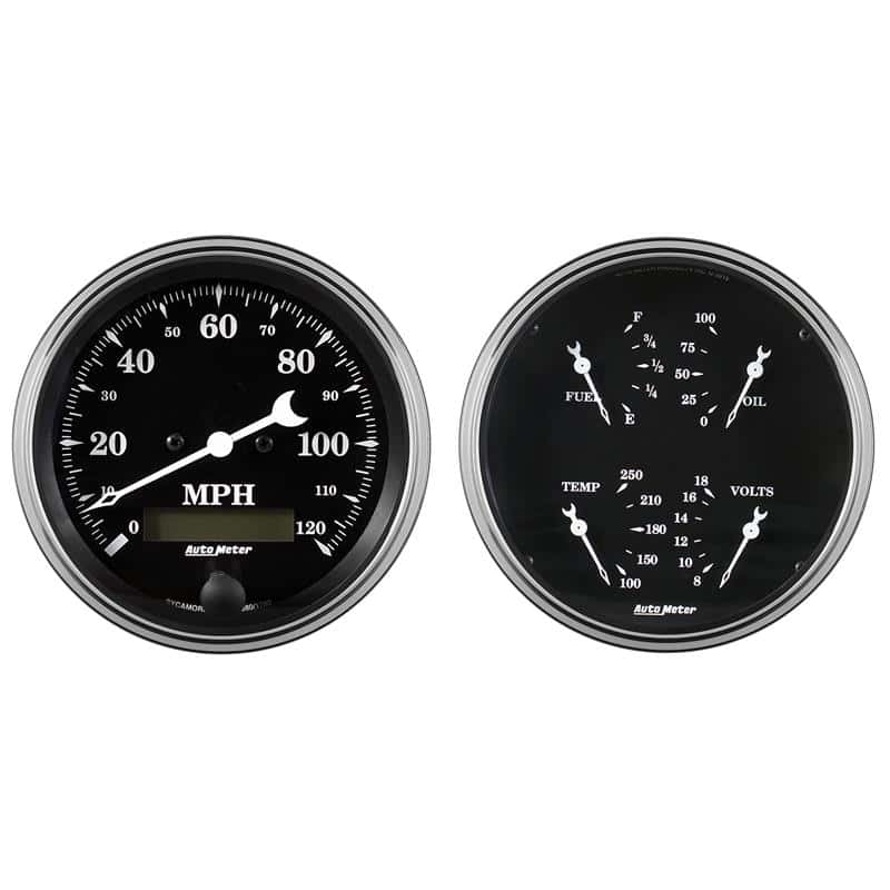 AutoMeter — Auto Meter Gauge Kit 2 pc. Quad & Speedometer 5in Old Tyme Black
5" QUAD GAUGE & SPEE - view 1