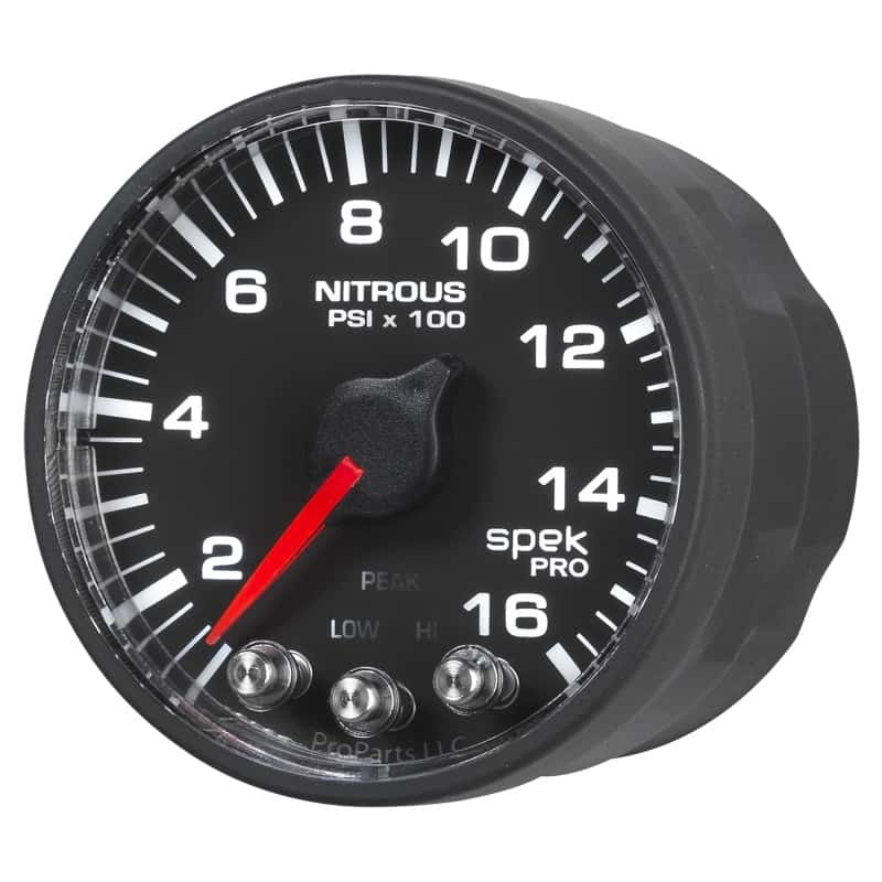 AutoMeter — Autometer Spek-Pro Gauge Nitrous Press 2 1/16in 1600psi Stepper Motor W/Peak & Warn Blk/Blk
GA 2" N2O BFB SPEK - view 11