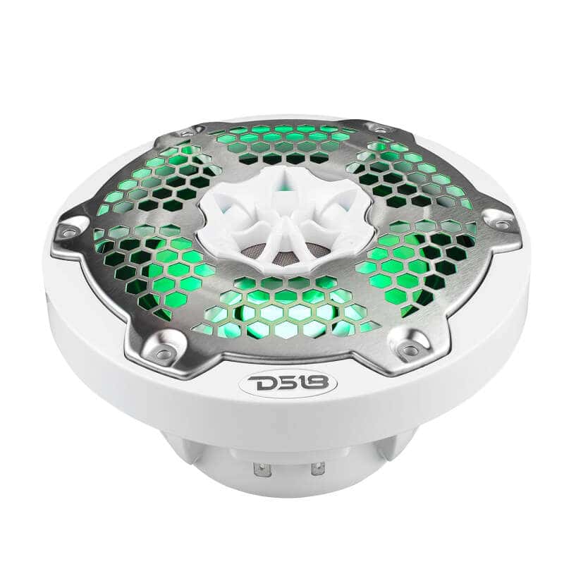 DS18 — DS18 NXL-M Series Speaker w/ RGB LED Lights 6.5in 2-Way 100 Watts RMS 4 ohm White w/ Cover - view 5