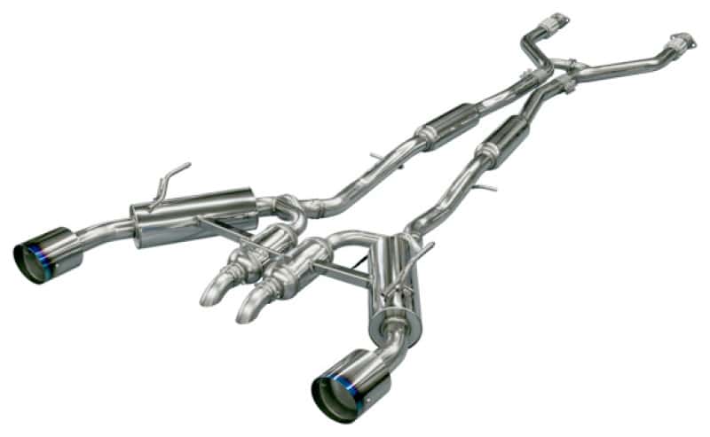 HKS — HKS Infiniti Q50 Hybrid VQ37 Dual Hi-Power Titanium Tip Catback Exhaust - view 2