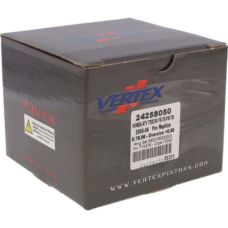 Vertex Pistons — Vertex Pistons  00-06 TRX 350 FE/00-06 TRX 350 FM/00-06 TRX 350 TE Forged Replica Piston Kit - view 5