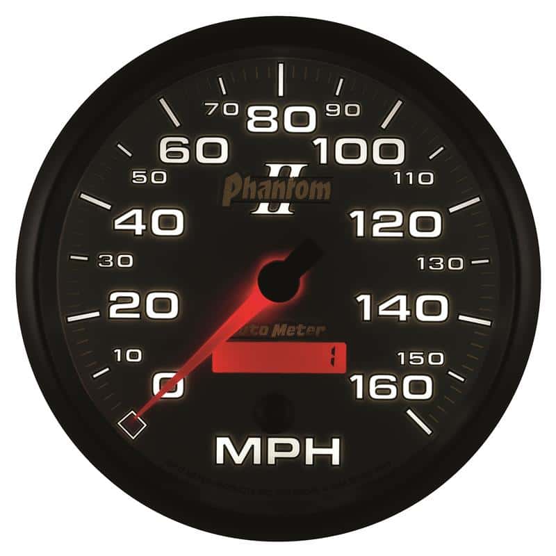 AutoMeter — Autometer Phantom II 5in Electrical Programmable Speedometer 150MPH
5" SPEEDO, 160 MPH, - view 5