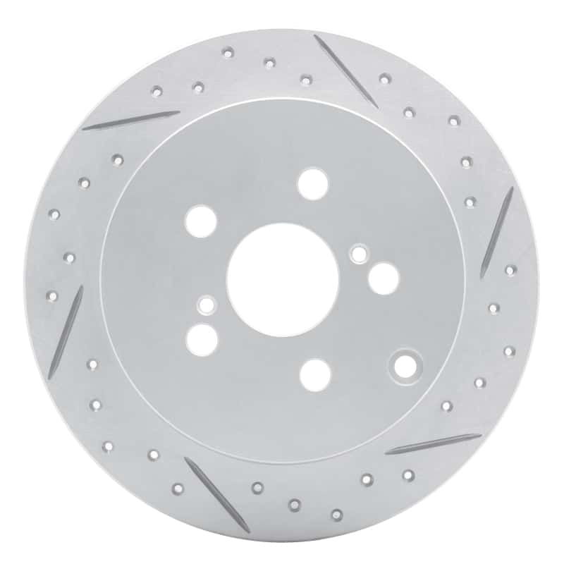 R1 Concepts — R1 00-10 Pontiac Vibe Rear Right Drilled & Slotted Geo-Carbon Rotor - view 1