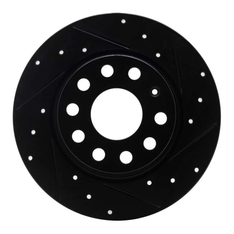 R1 Concepts — R1 05-25 Audi A3 Sportback E-Tron Rear Right Drilled & Slotted Black Brake Rotor
R1 Brake Rotor Drill - view 1