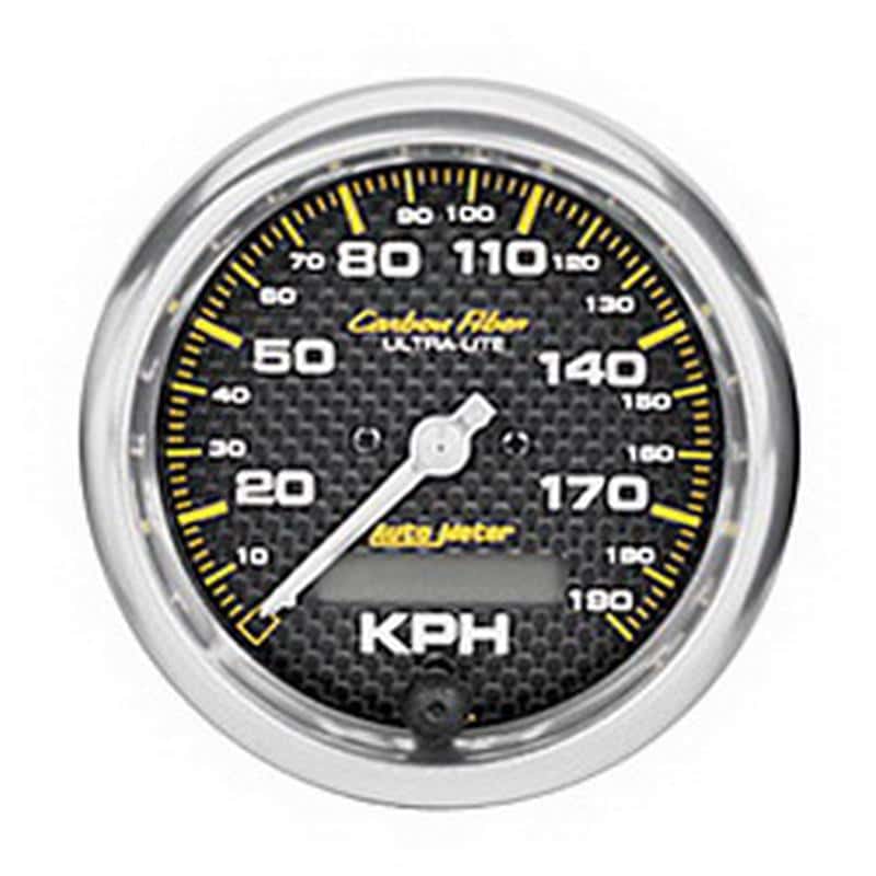 AutoMeter — Autometer Carbon Fiber 85.7mm 190 KPH Range Speedometer Elect. Programmable Gauge
GA 3.4" SPD EL K CF - view 1