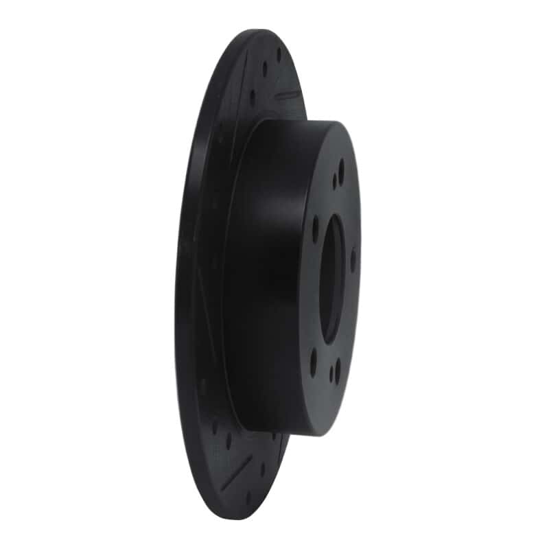 R1 Concepts — R1 94-98 Nissan 240SX Rear Left Drilled & Slotted Black Brake Rotor
R1 Brake Rotor Drill - view 2