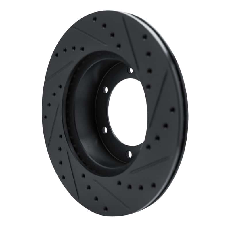 R1 Concepts — R1 1986-1995 Toyota 4Runner Front Left Drilled & Slotted Black Brake Rotor
R1 Brake Rotor Drill - view 4