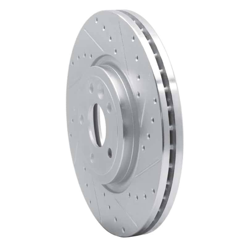 R1 Concepts — R1 17-20 Jaguar XF Front Right Drilled & Slotted Silver Brake Rotor
R1 Brake Rotor Drill - view 2