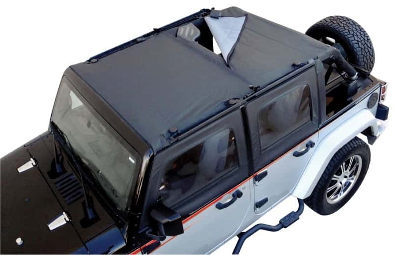 Rampage — Rampage 2007-2018 Jeep Wrangler(JK) Combo Sun Brief/Safari Top - Black Diamond
Top-Soft - view 2