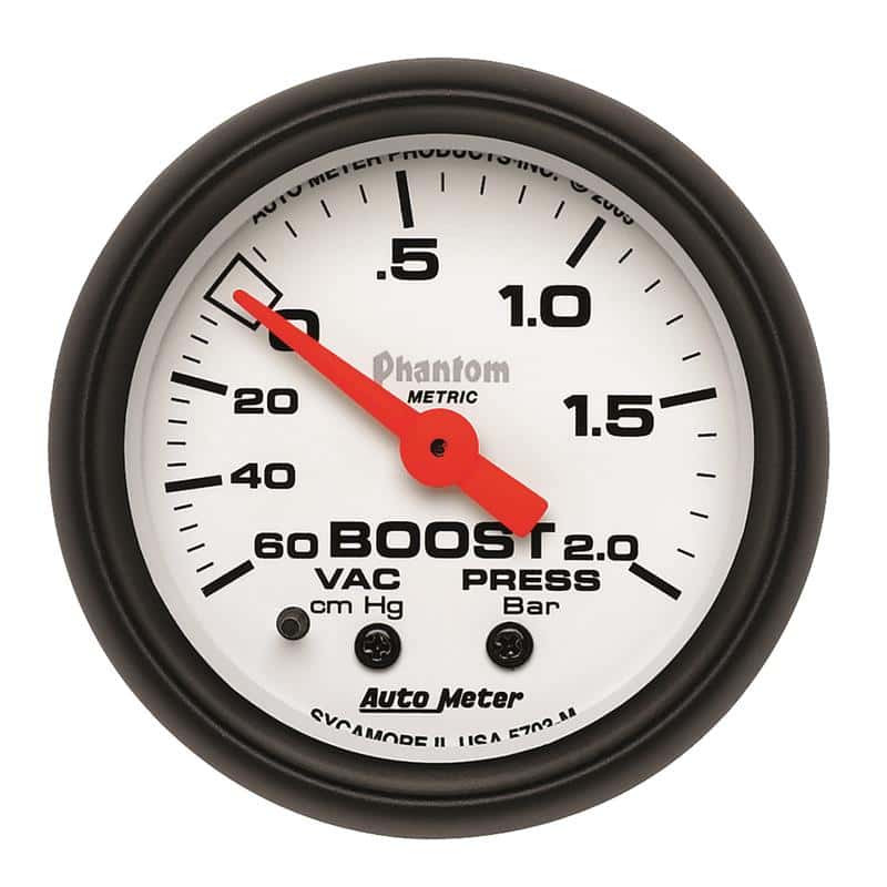 AutoMeter — Autometer Phantom 2-1/16in 60CM/HG - 2.0 Bar - Mechanical Gauge
2" BOOST-VAC, 60 Cm - view 2
