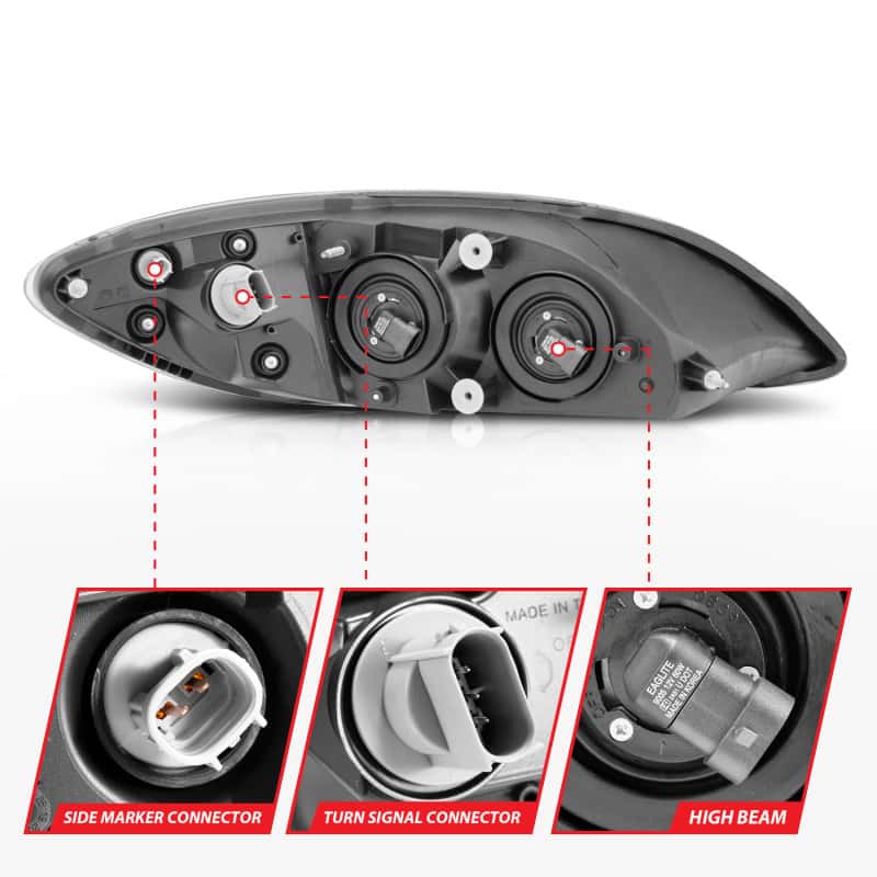ANZO — ANZO 2008-2016 International Prostar Crystal Headlights Black Housing (OE Replacement)
Head Light Set
HdLtSet - view 10