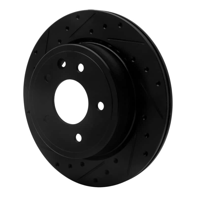 R1 Concepts — R1 95-06 Jaguar XJ8 Rear Left Drilled & Slotted Black Brake Rotor
R1 Brake Rotor Drill - view 2