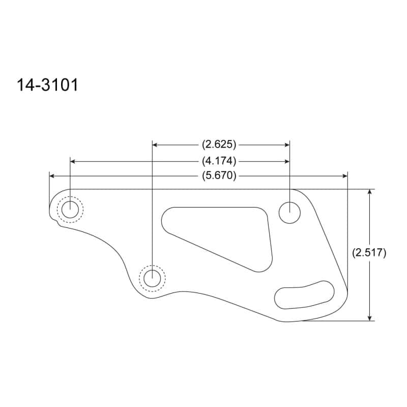 Peterson Fluid Systems — Peterson Fluid Systems Chevrolet Small Block Mount Blade - Right Side
R4 MOUNT BLADE - view 2