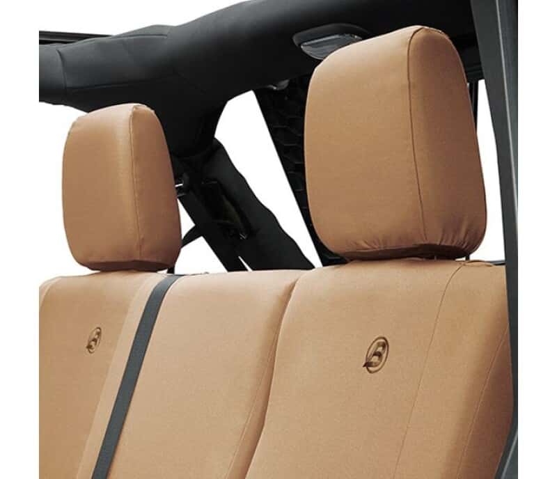 Bestop — Bestop 13-18 Jeep Wrangler JK 4-Door Rear Seat Covers (Tan) - view 2
