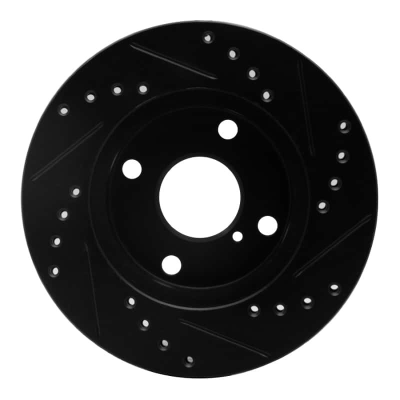 R1 Concepts — R1 90-93 Mazda Miata Front Left Drilled & Slotted Black Brake Rotor
R1 Brake Rotor Drill - view 5