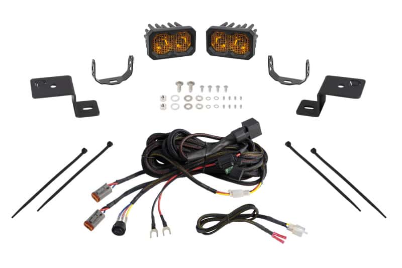 Diode Dynamics — Diode Dynamics 21-22 Ford F-150 SSC2 Stage Series Backlit Ditch Light Kit - Yellow Pro Combo - view 1