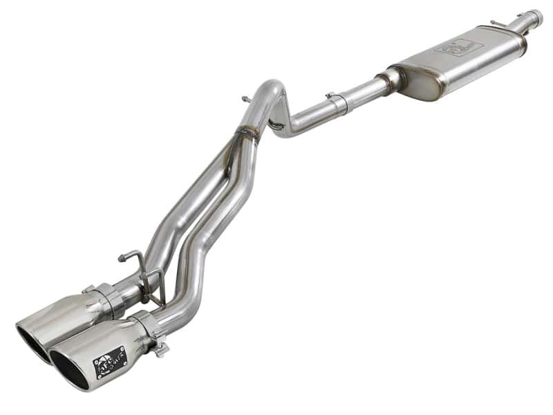 aFe — aFe Rebel Series 2.5in SS Cat-Back Exhaust w/ Polished Tip 07-18 Jeep Wrangler (JK) V6 3.6/3.8L 4dr
Cat-Back Exhaust - view 1