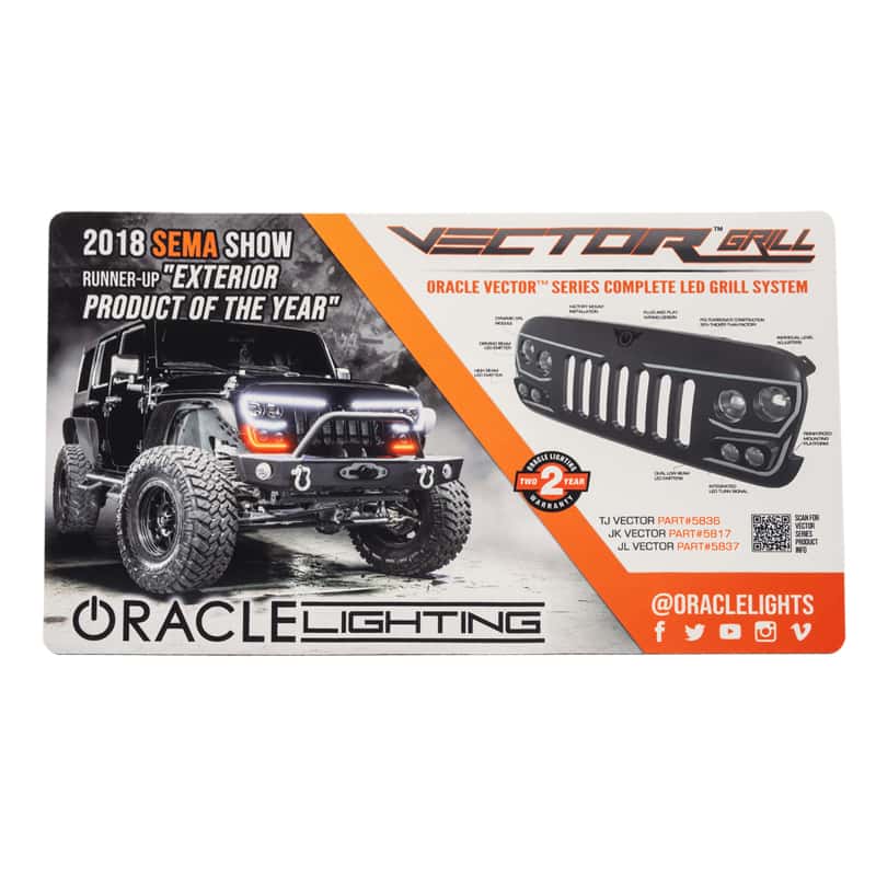 ORACLE Lighting — Oracle Neoprene Counter Mat 24in x 14in - Vector Grille Design 1
Display - view 2