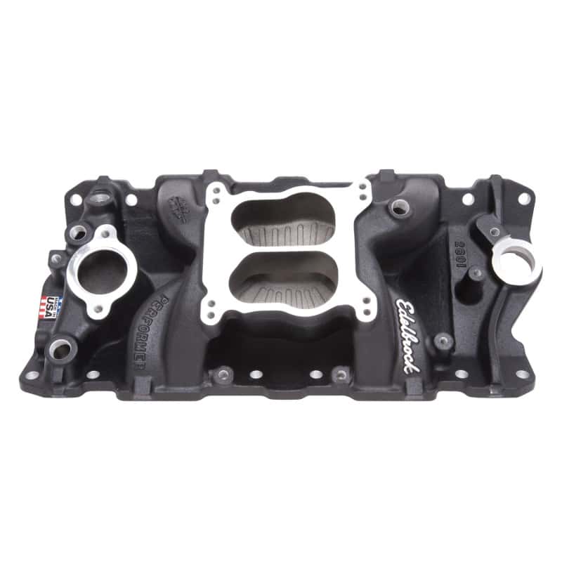Edelbrock — Edelbrock Manifold SBC Performer Air Gap Black
MANIFOLD - view 1