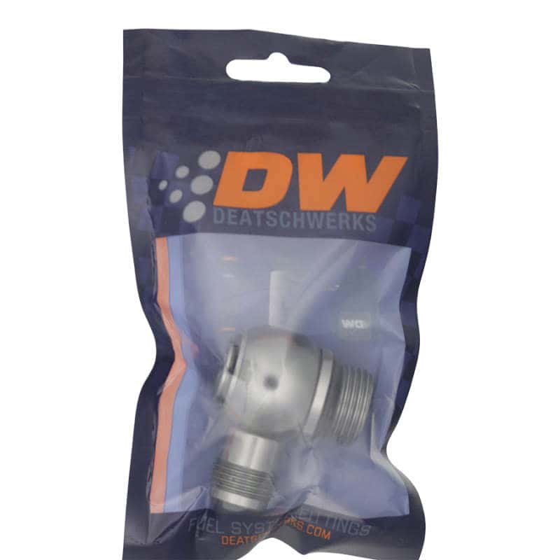 DeatschWerks — DeatschWerks 10AN ORB Male to 8AN Male Flare Low Profile 90-Degree Swivel - Anodized DW Titanium
Lines & Fittings - view 2