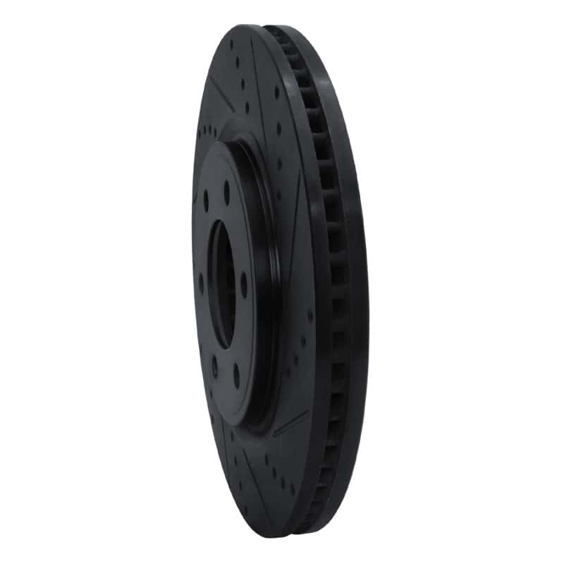 R1 Concepts — R1 07-24 Infiniti QX80 Front Right Drilled & Slotted Black Brake Rotor
R1 Brake Rotor Drill - view 2