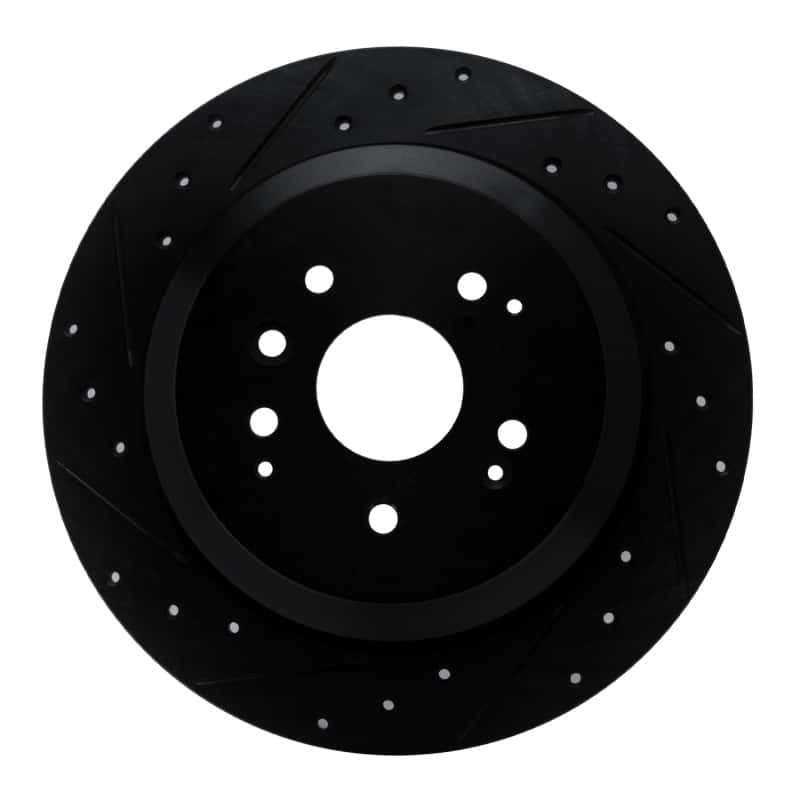 R1 Concepts — R1 14-16 Acura MDX Rear Left Drilled & Slotted Black Brake Rotor
R1 Brake Rotor Drill - view 1