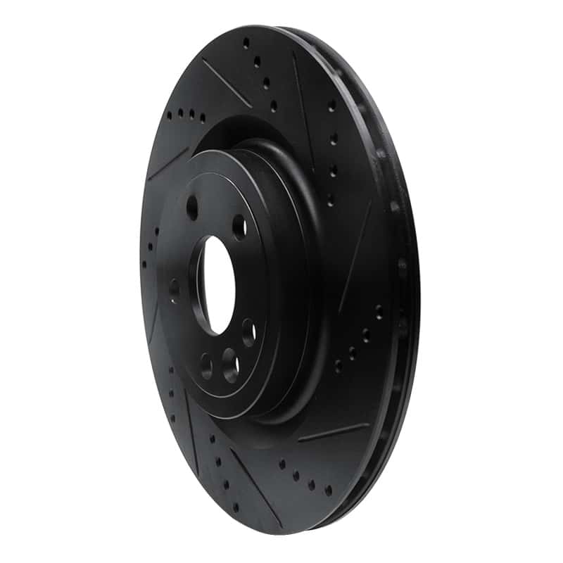 R1 Concepts — R1 2017-2020 Jaguar I-Pace Rear Right Drilled & Slotted Black Brake Rotor
R1 Brake Rotor Drill - view 2