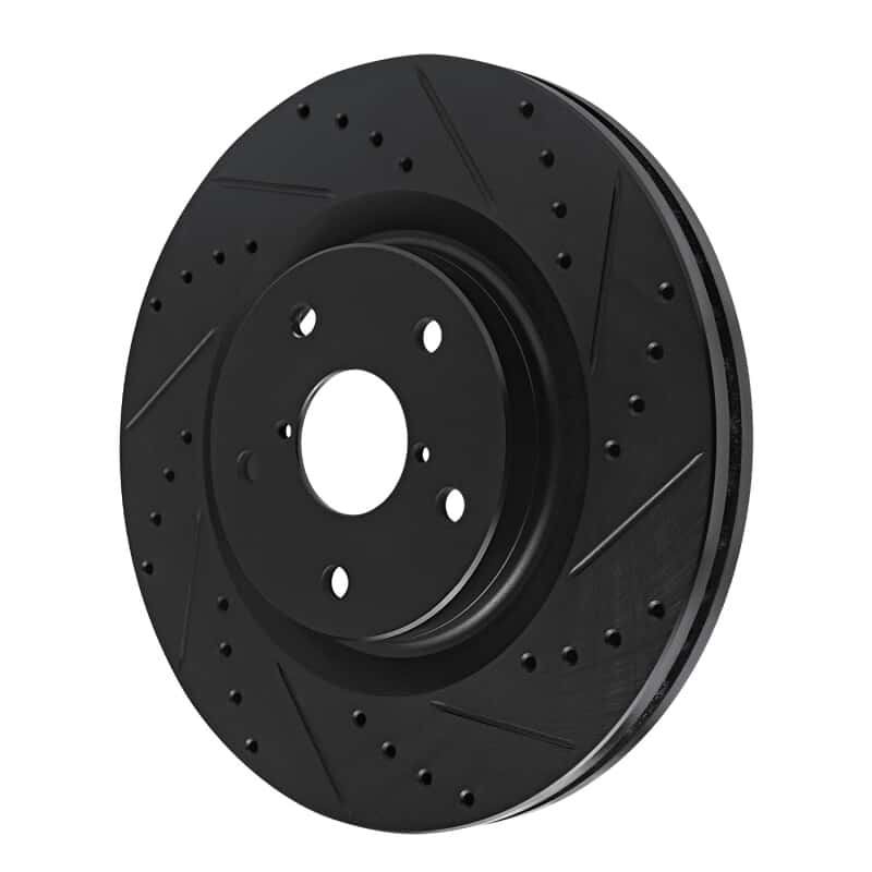 R1 Concepts — R1 20-25 Subaru Crosstrek Front Right Drilled & Slotted Black Brake Rotor
R1 Brake Rotor Drill - view 2