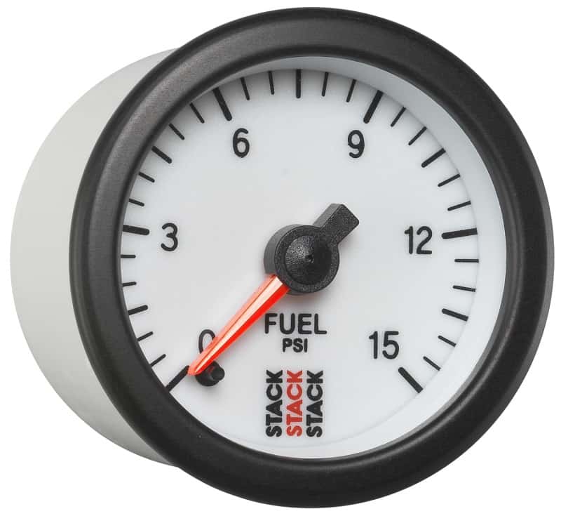 AutoMeter — Autometer Stack 52mm 0-15 PSI 1/8in NPTF Male Pro Stepper Motor Fuel Pressure Gauge - White
Ga FP PrStpr W 15psi - view 5