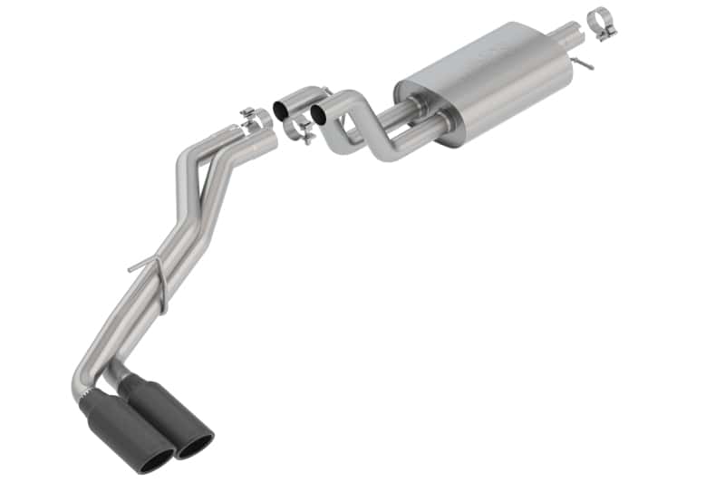 Borla — Borla 2019 Ford Ranger XL/XLT/Lariat 2.3L 2/4WD WB S-Type Catback Exhaust w/ Dual Blk Chrome Tips
Cat-Back System - view 1