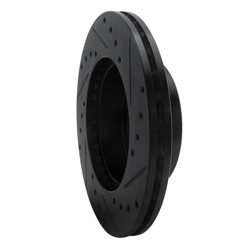 R1 Concepts — R1 83-89 Chrysler Conquest Front Left Drilled & Slotted Black Brake Rotor
R1 Brake Rotor Drill - view 4