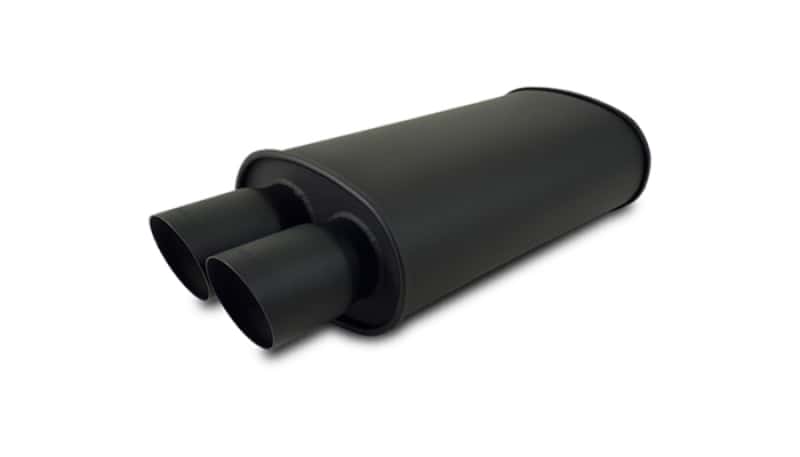 Vibrant — Vibrant StreetPower FLAT BLACK Oval Muffler with Dual 3in Outlets - 2.5in inlet I.D.
2.5ID3DualFltBckMuff
2.5"BlkMufflrDualOut
Muffler - view 3