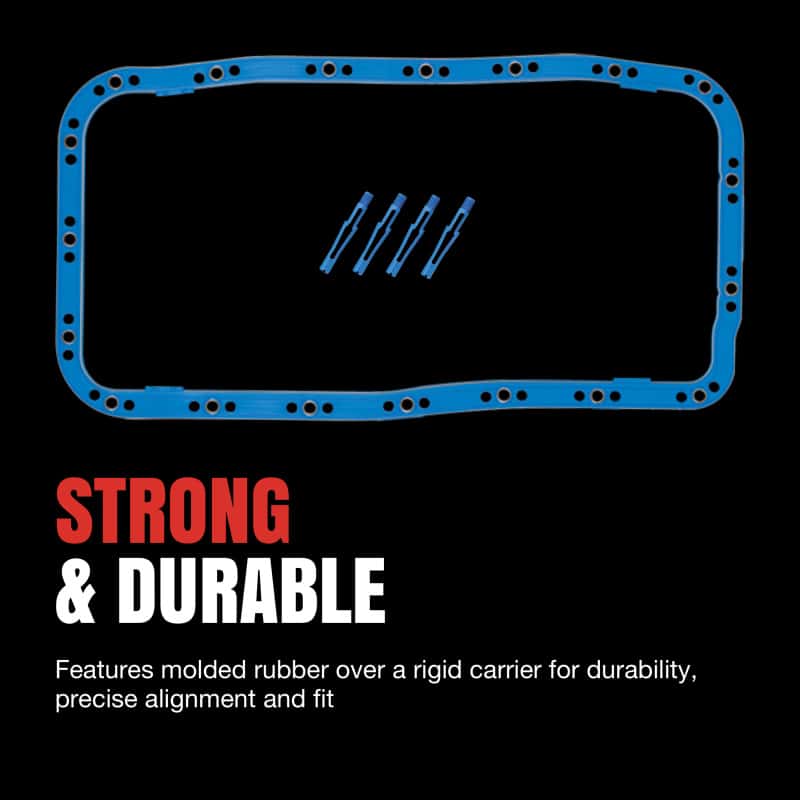 Fel-Pro — Fel-Pro Jeep Wrangler OS 13881 C-1 Engine Oil Pan Gasket Set Blue Stripe cork-rubber - view 4