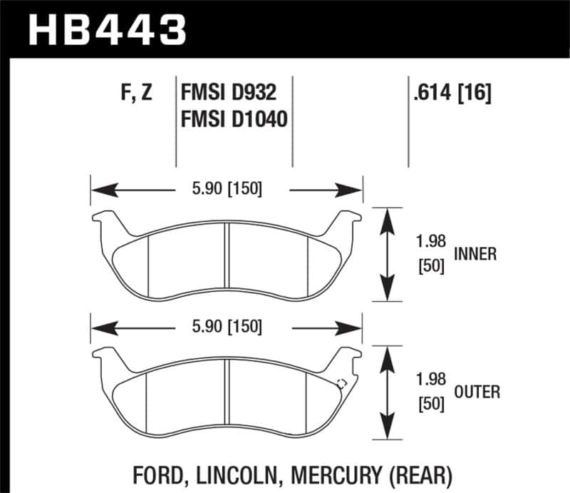 Hawk Performance — Hawk HPS Street Brake Pads
Disc Brake Pad - view 2