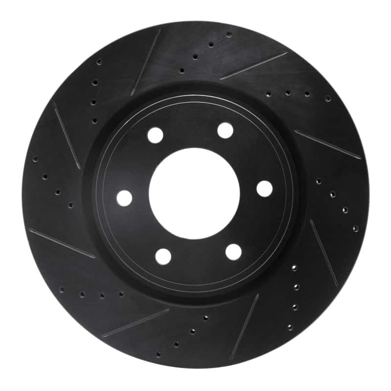 R1 Concepts — R1 07-24 Infiniti QX56 Front Left Drilled & Slotted Black Brake Rotor
R1 Brake Rotor Drill - view 1