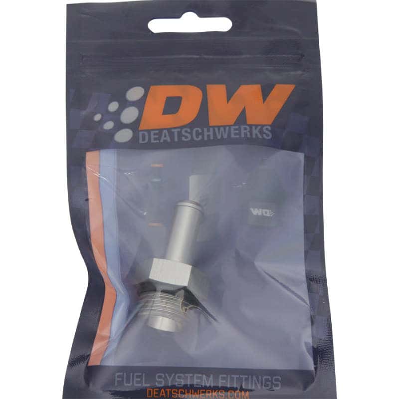 DeatschWerks — DeatschWerks 8AN ORB Male to 3/8in Barb Fitting (Single Barb - Incl O-Ring)
Lines & Fittings - view 2