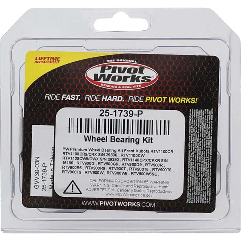 Pivot Works — Pivot Works Kubota Wheel Bearing Kit Premium Bearings - view 4