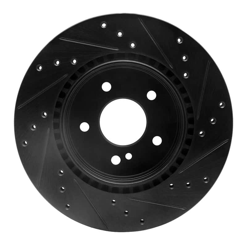 R1 Concepts — R1 98-09 Chrysler Crossfire Rear Left Drilled & Slotted Black Brake Rotor
R1 Brake Rotor Drill - view 5