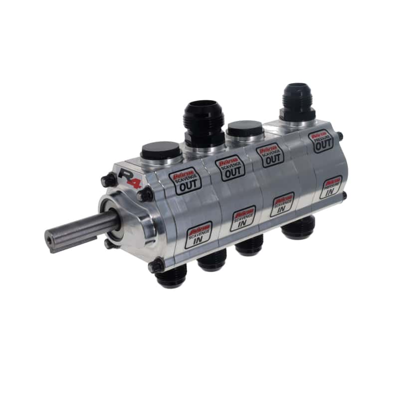 Peterson Fluid Systems — Peterson Fluid Systems R4 4-Stage Oil Pump - Rear Drive Left Side Mount - HV - Drag Adj.
R4 Oil Pump 4 Stage - view 1