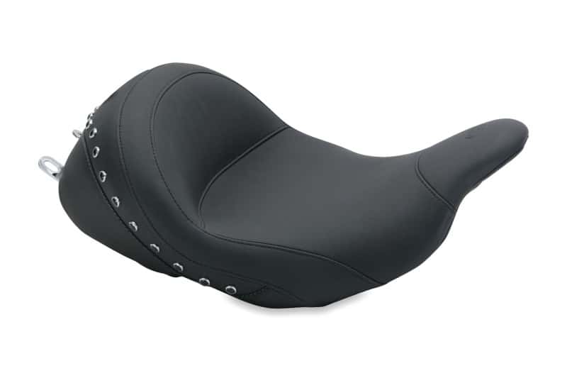 Mustang Motorcycle — Mustang 08-21 Harley Electra Glide Std,Rd Glide,Rd King,Str Glide Lowdown Solo Seat w/Studs - Black - view 1