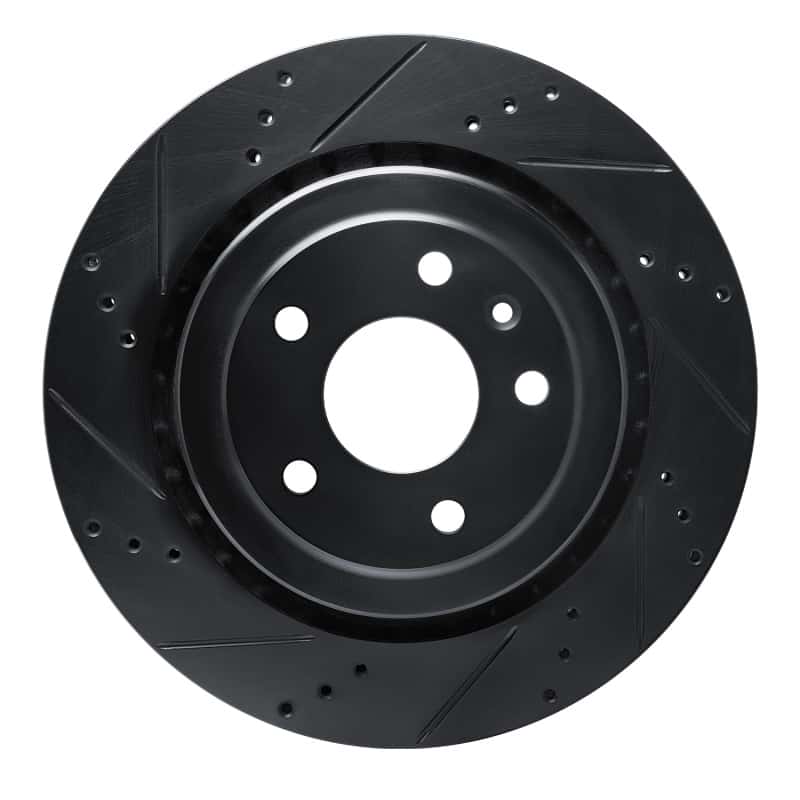R1 Concepts — R1 14-19 Chevrolet Corvette Rear Left Drilled & Slotted Black Brake Rotor
R1 Brake Rotor Drill - view 1